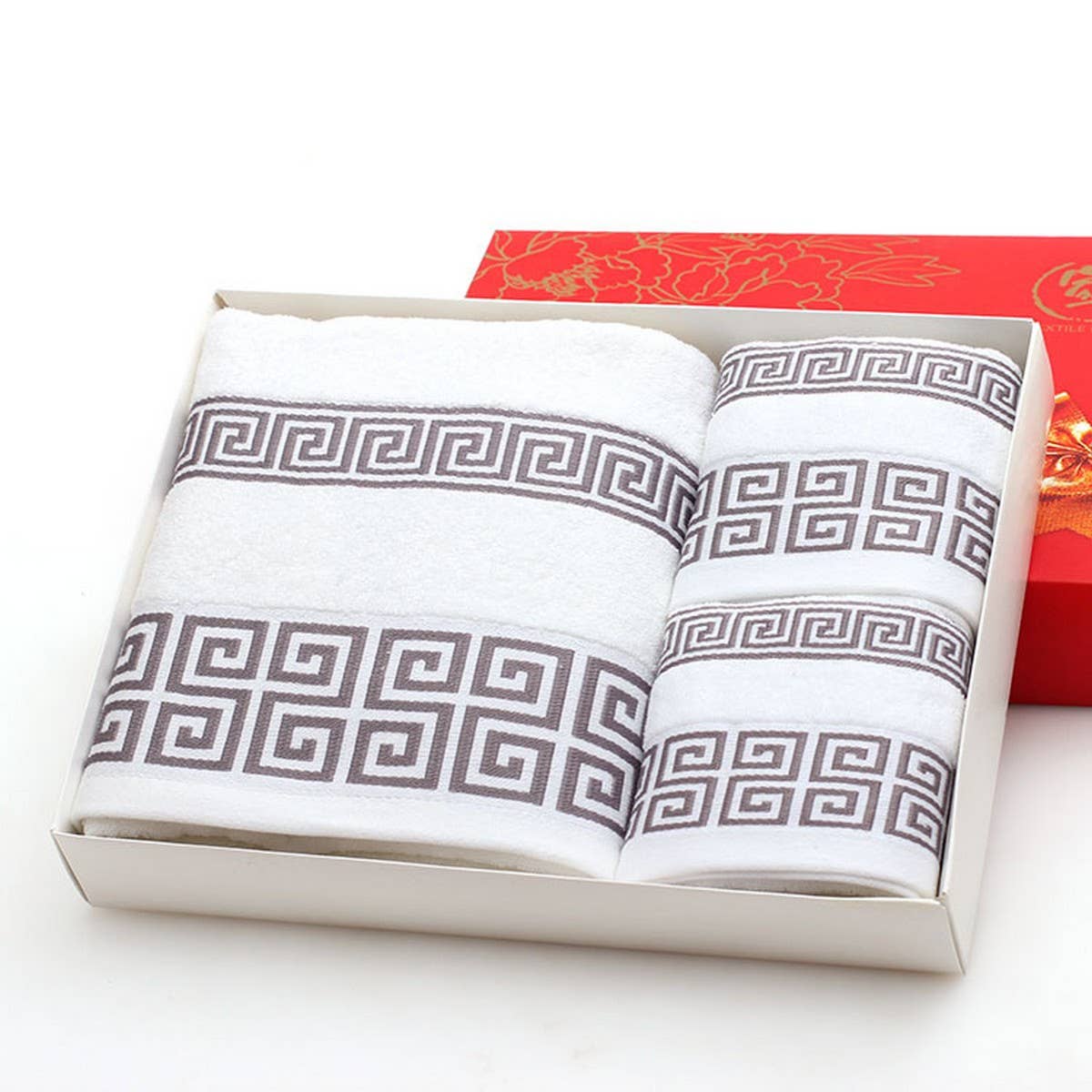MAZE PATTERN THICK COTTON TOWEL BATH TOWEL