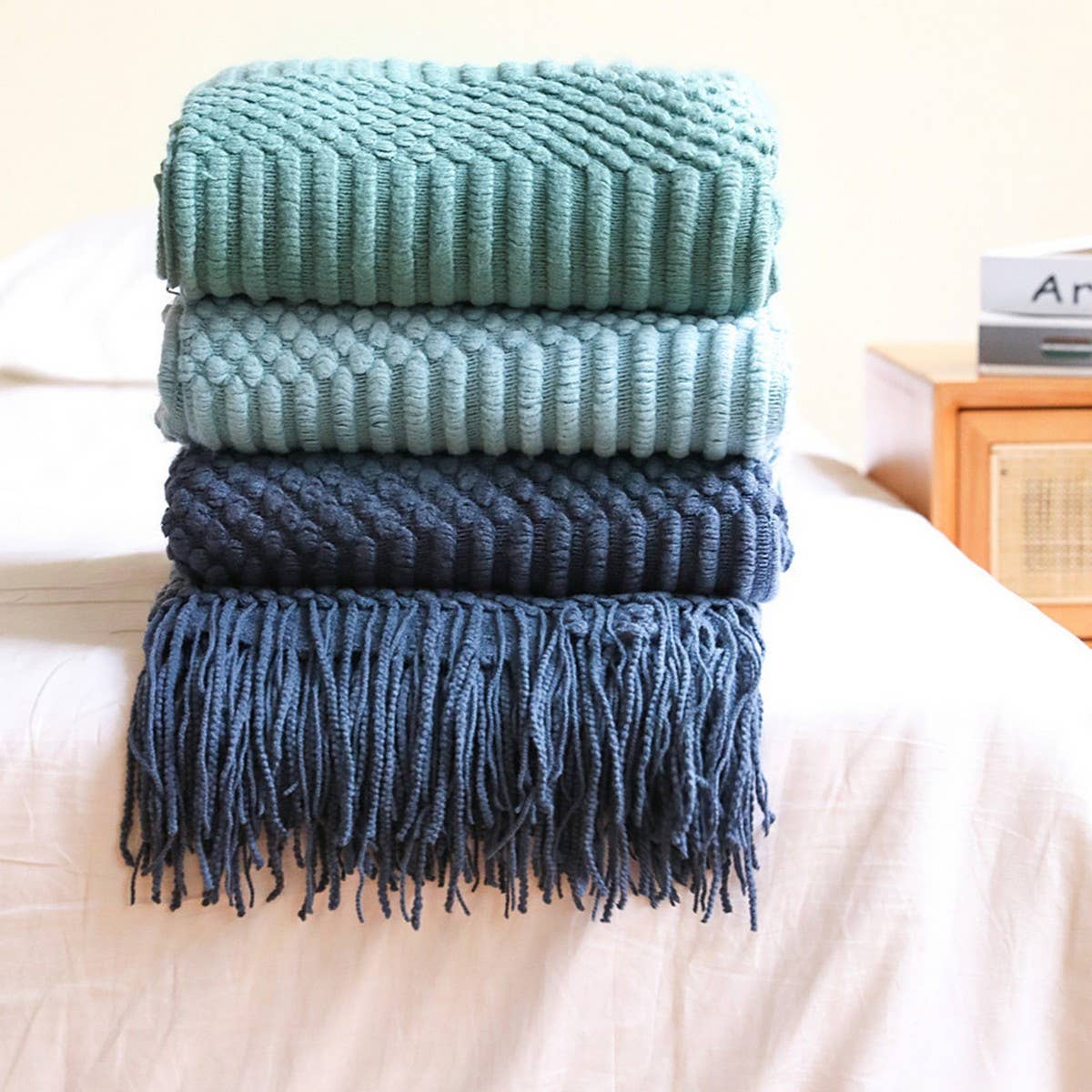 DOUDOU BLANKET FRINGED SHAWL BLANKET