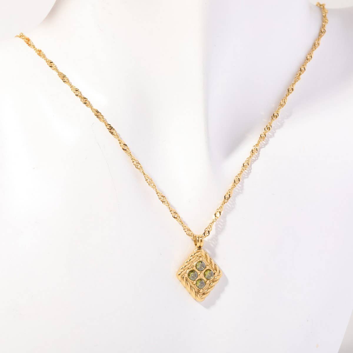 December birthstone colored zircon necklace