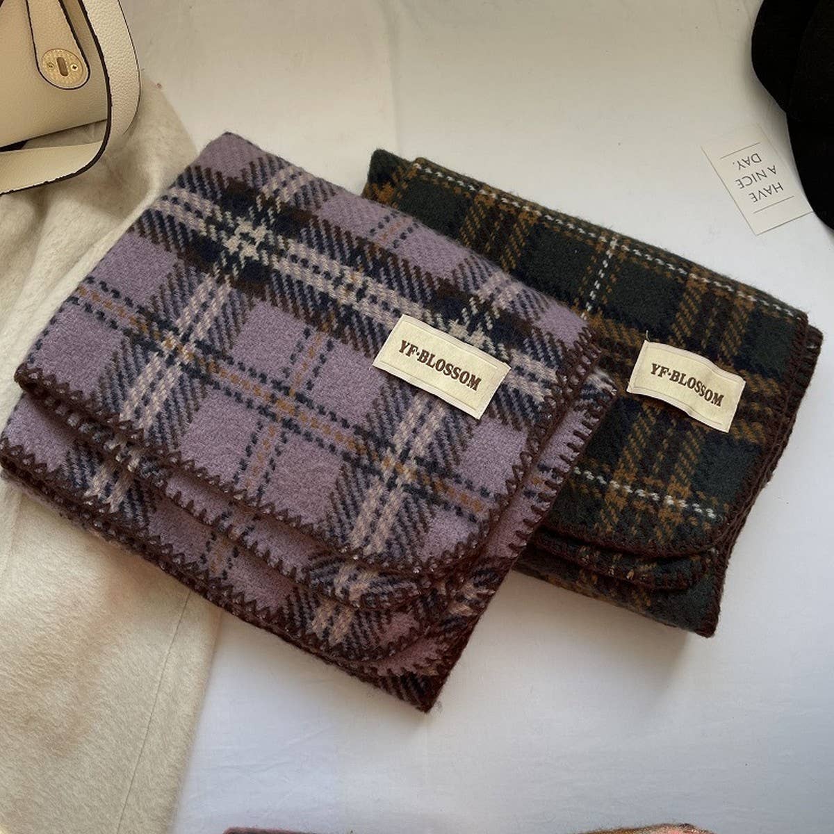 Plaid Scarf for Women - Versatile Winter Shawl_CWASC1502