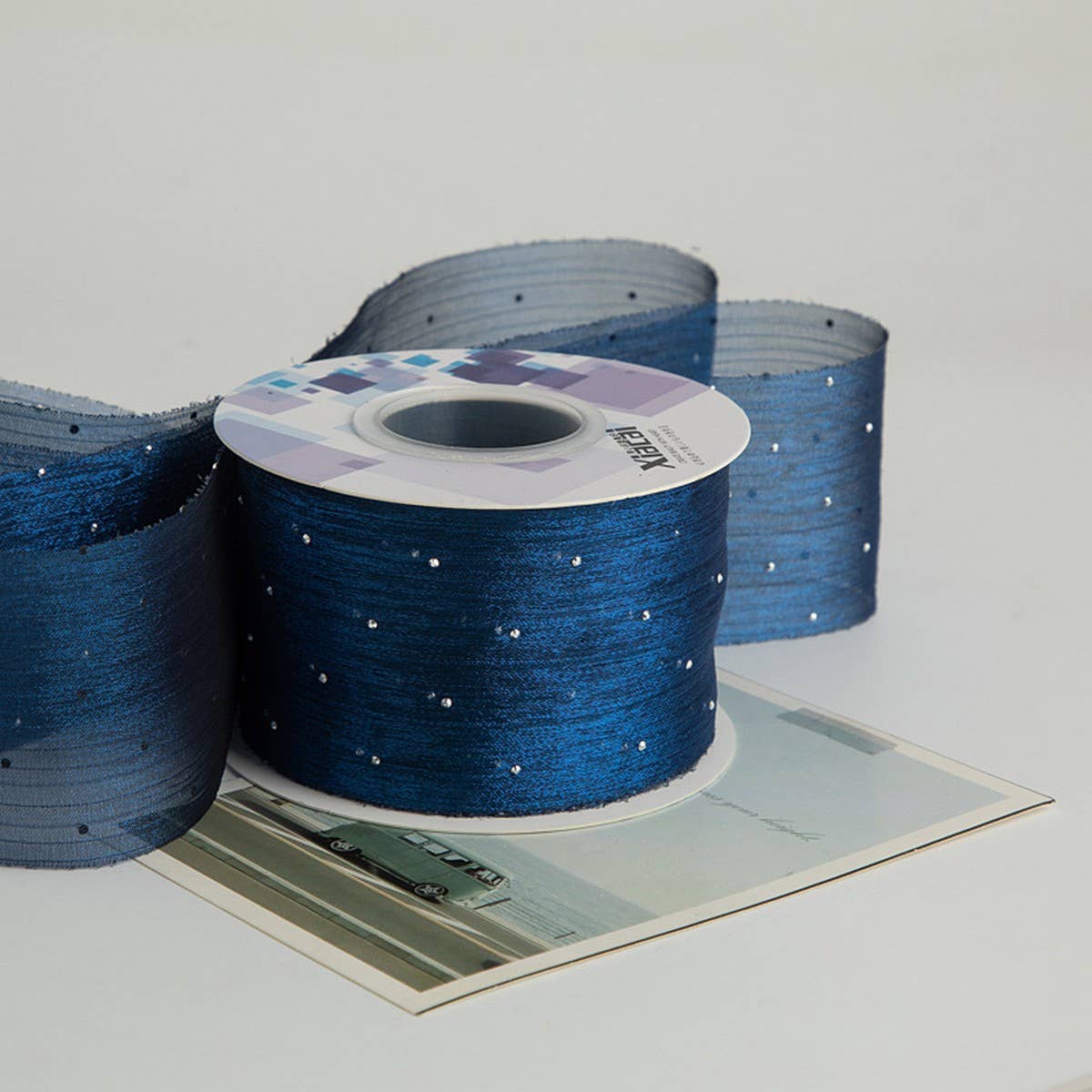 SILVER DOT HOT DIAMOND RIBBON BOW DIY RIBBON