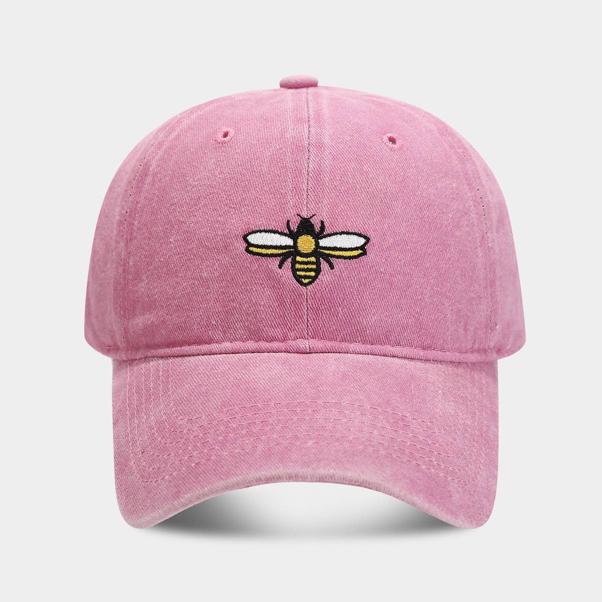 Bee Embroidery Baseball Cap - Outdoor Sun Hat CWAH2020
