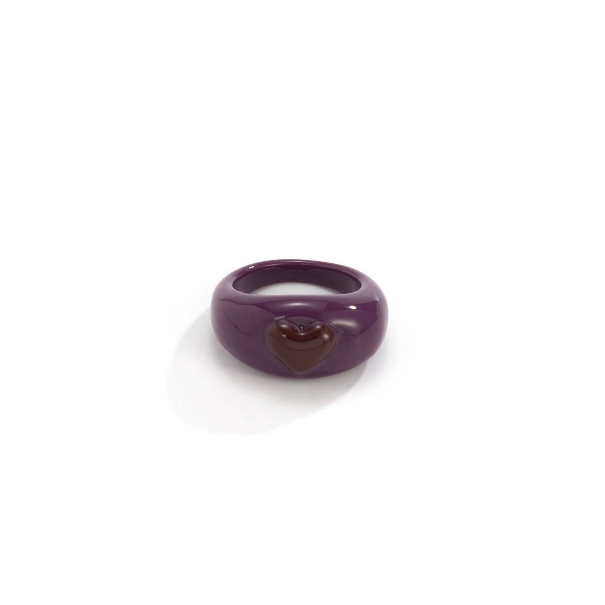 COLORFUL PASTORAL HEART THREE-DIMENSIONAL RING
