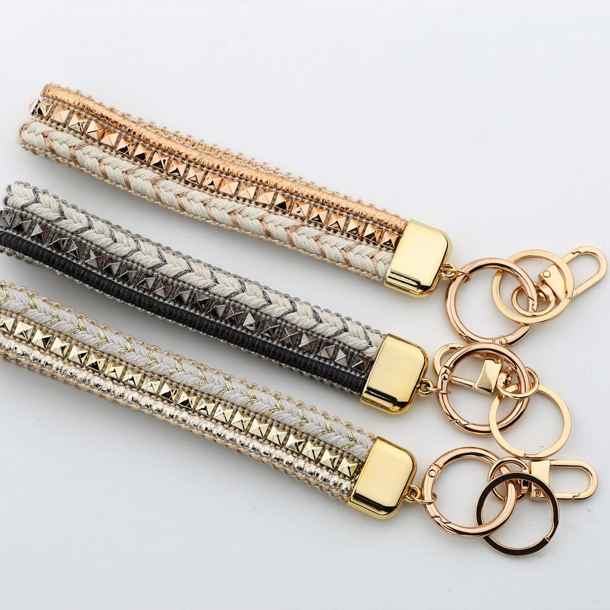 Cute Daisy Handwoven Wrist Strap Phone Keychain_CWAB5030