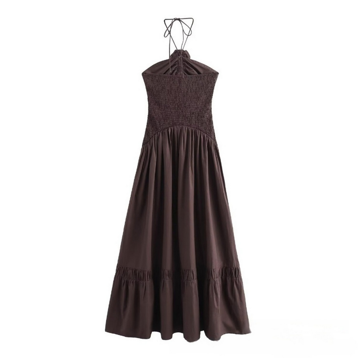 3D Floral Strap Dress - French Summer Style_CWDMD5802