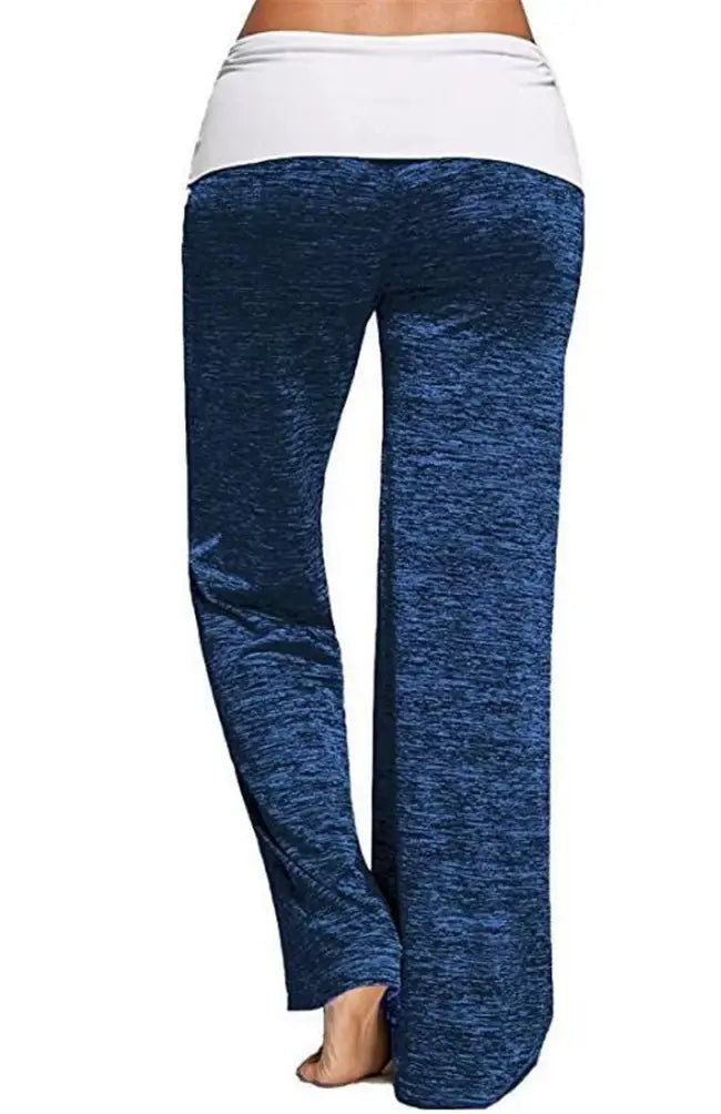 YOGA QUICK-DRYING COLOR CONTRAST LACE-UP PANTS