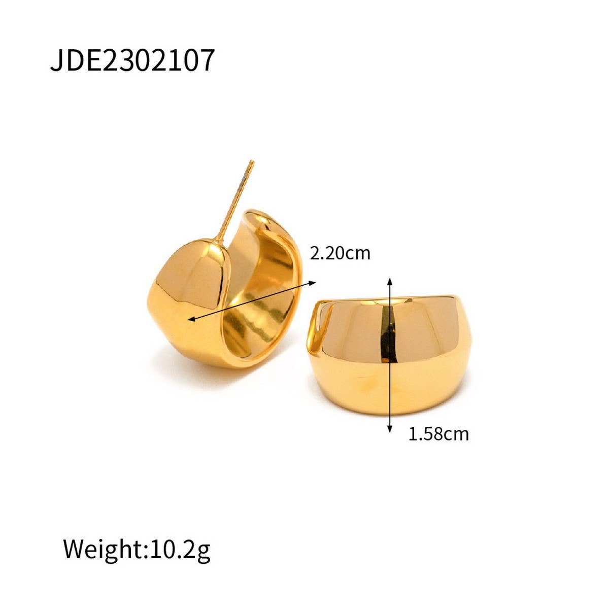 FASHION GLOSSY TEXTURED WATER DROP EARRINGS_CWASC1657