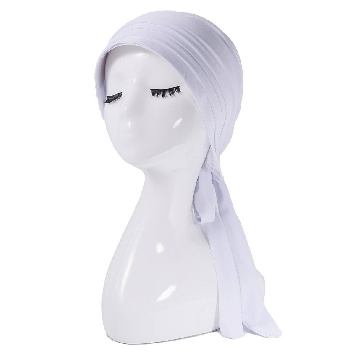 SOLID COLOR VELVET FOUR-BAR LONG-TAIL HEADSCARF_CWASC2455