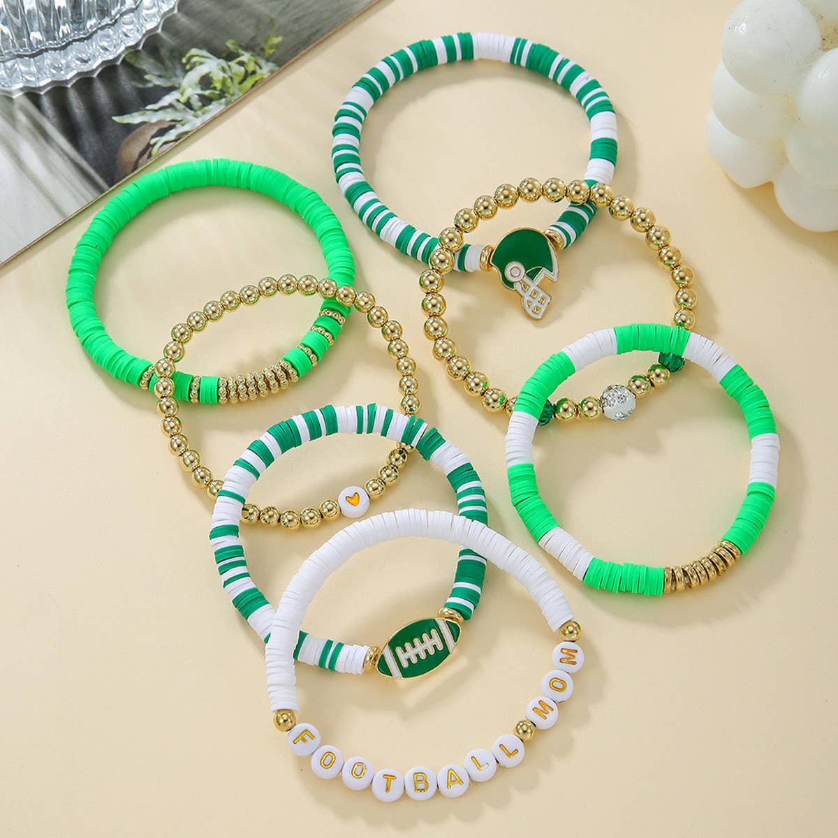 BRACELET 8-PIECE SET POLYMER CLAY BRACELET_CWMM3512