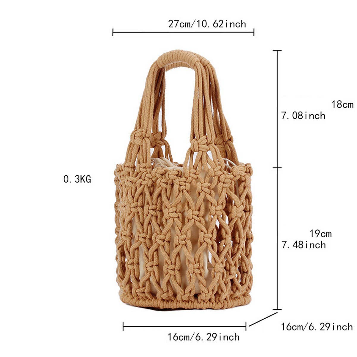 FASHION HOLLOW THICK COTTON ROPE HAND-WOVEN BAG_CWAB4687