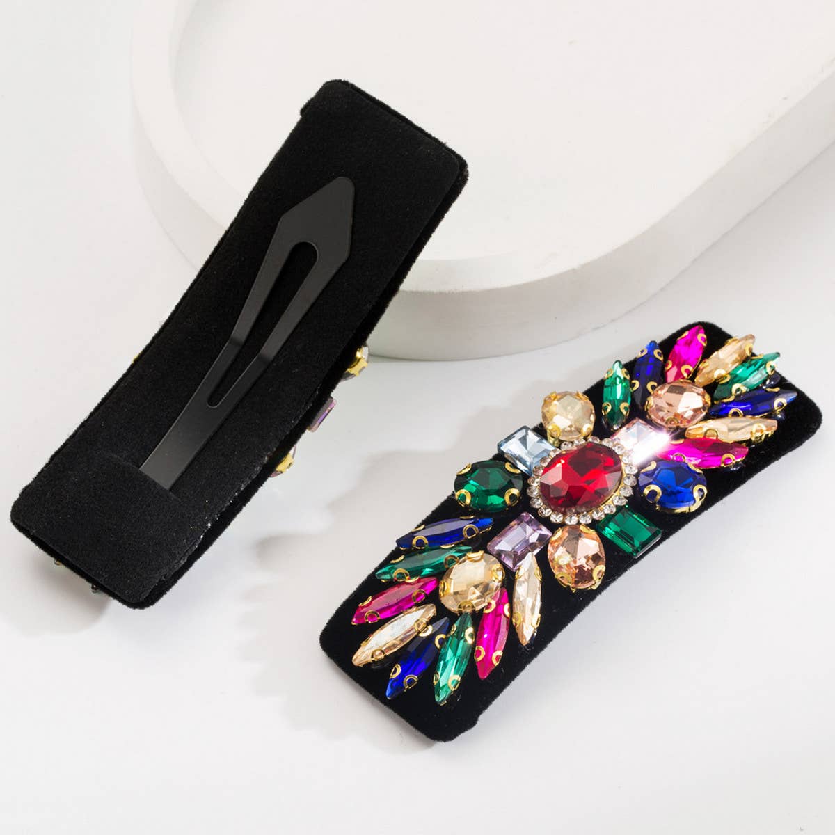 SHINY COLORFUL GLASS DIAMOND HAIRPIN_CWAHA1770