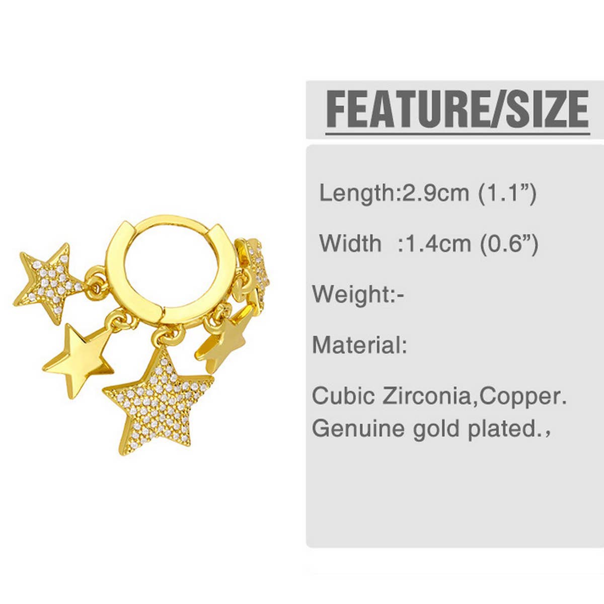 SHINING STAR PENDANT EARRINGS