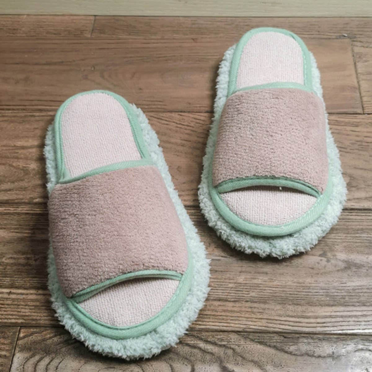 WASHABLE FUNNY MOP SHOES DUSTING CLEANING SLIPPER