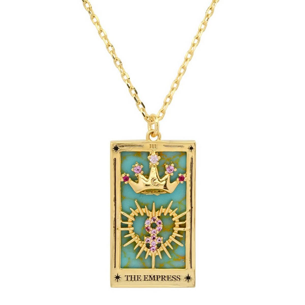NEW RETRO DIAMOND DROP OIL SQUARE NECKLACE