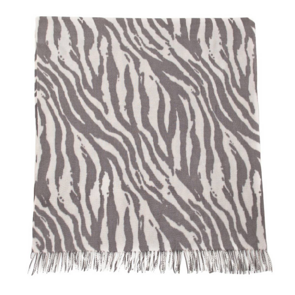 Silver Grey Scarf ? Reversible Winter Shawl