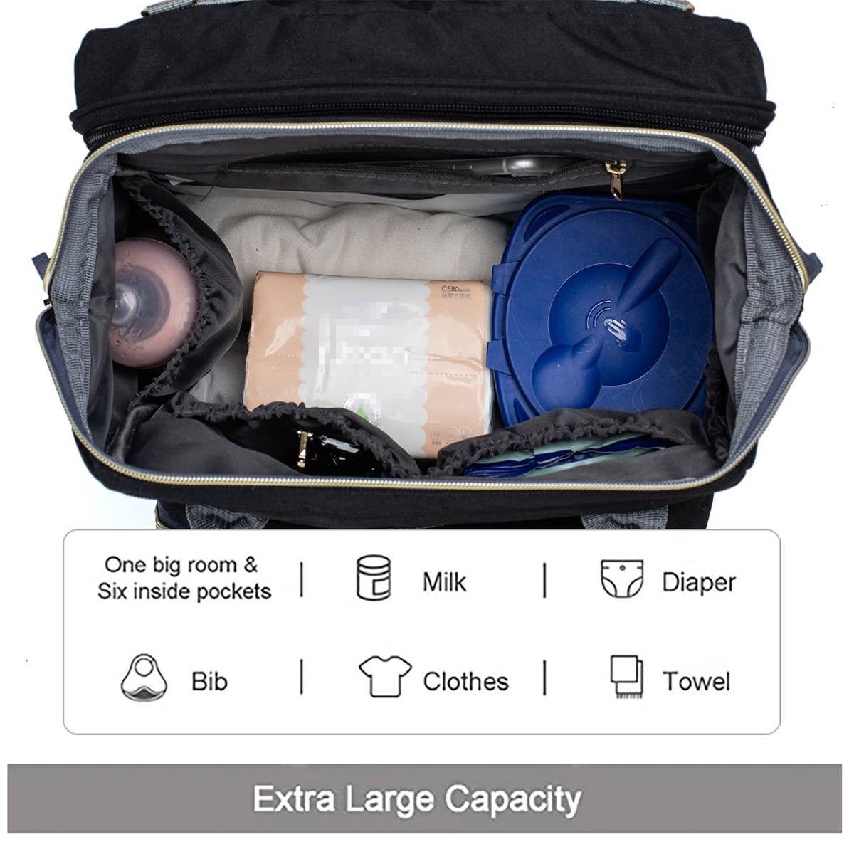 NEW PORTABLE FOLDING CRIB MOMMY BAG_CWAB2229