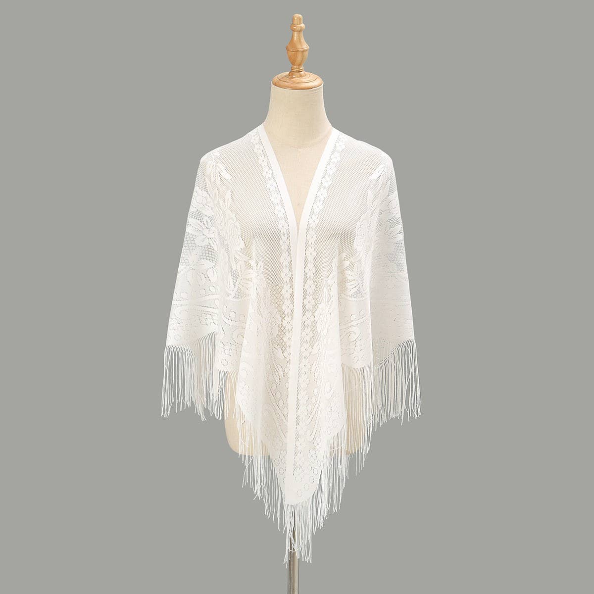 Solid Color Lace Scarf - Soft Shawl for Women_CWMM1995
