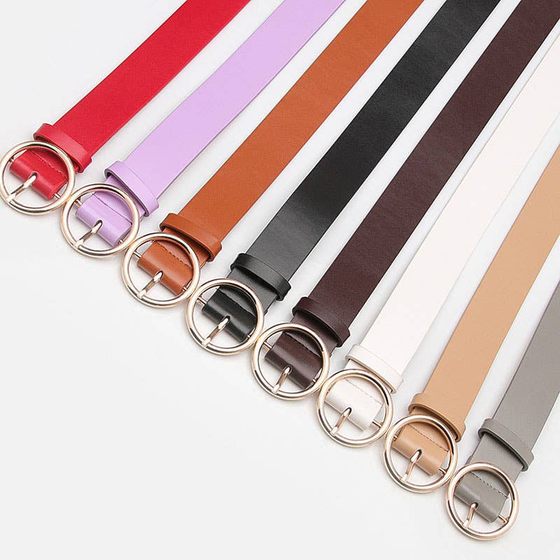 Round-button casual versatile jeans belt