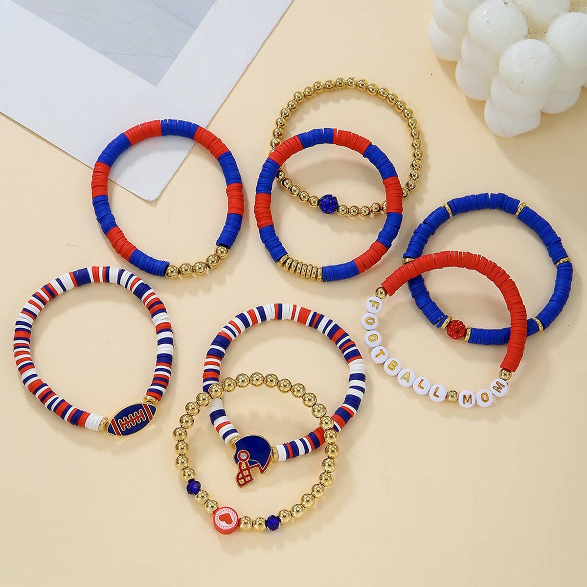 BRACELET 8-PIECE SET POLYMER CLAY BRACELET_CWMM3512
