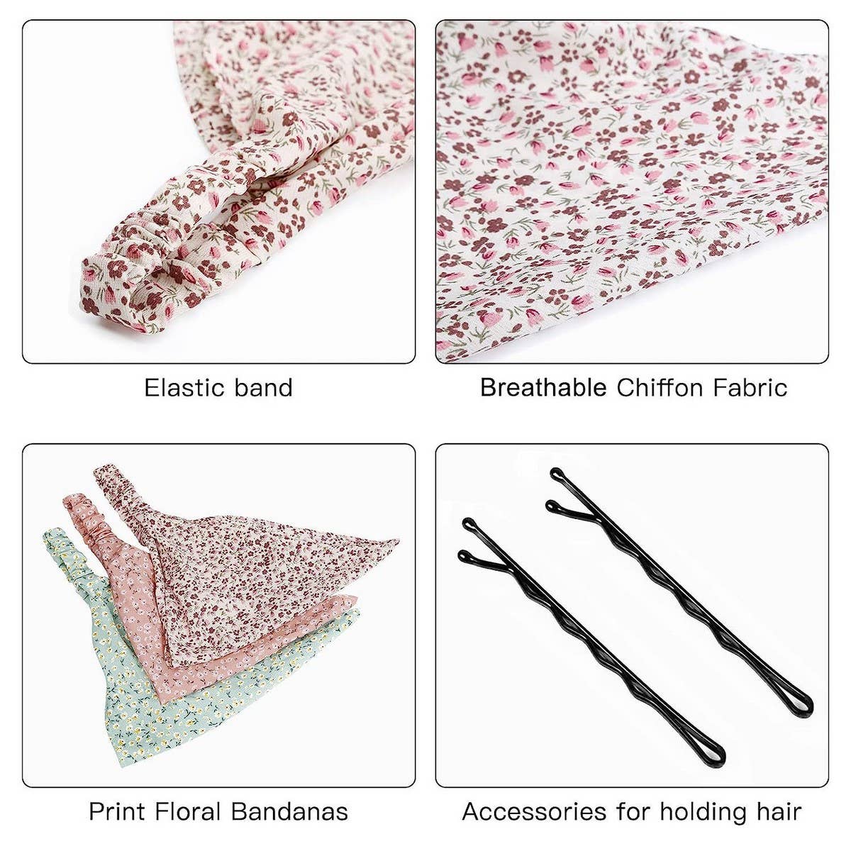 TRIANGLE SCARF ELASTIC HEADBAND HAIR ACCESSORIES