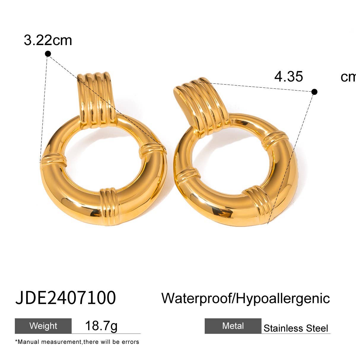 STAINLESS STEEL HOOP EARRINGS HIGH-END EARRINGS_CWASC1670