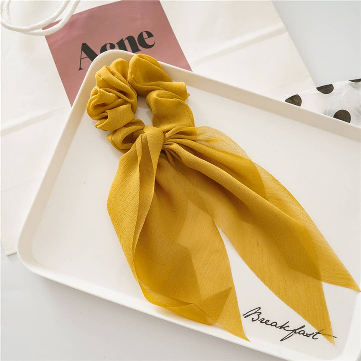 THIN BOW RIBBON TASSEL HAIR TIE_CWAHA0837