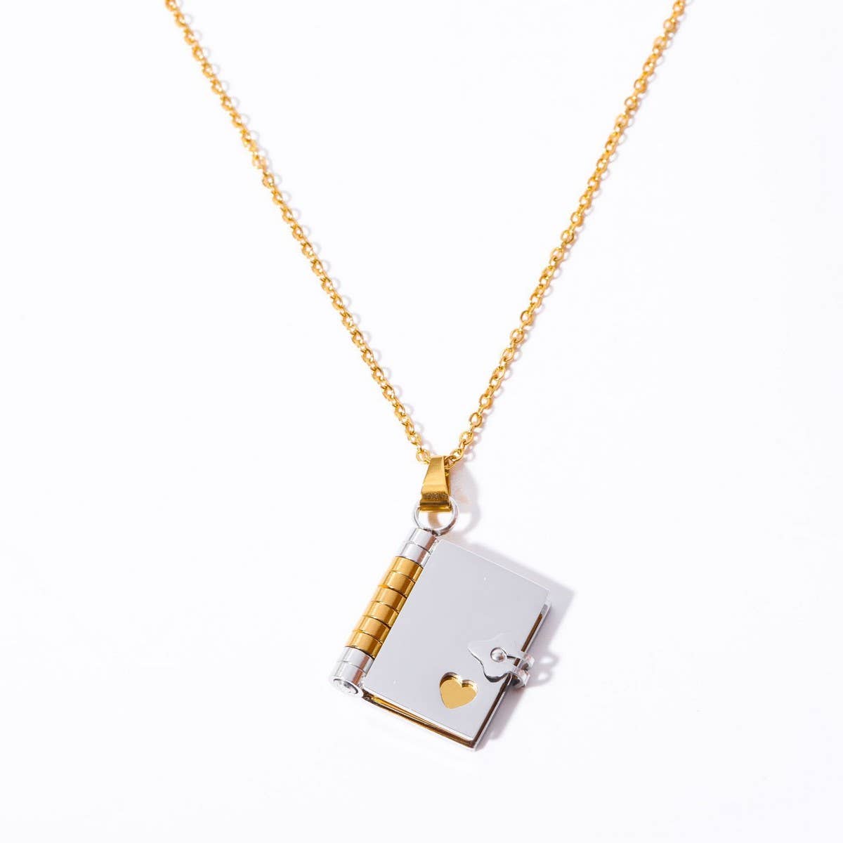 Couple Open and Close Book Pendant Necklace