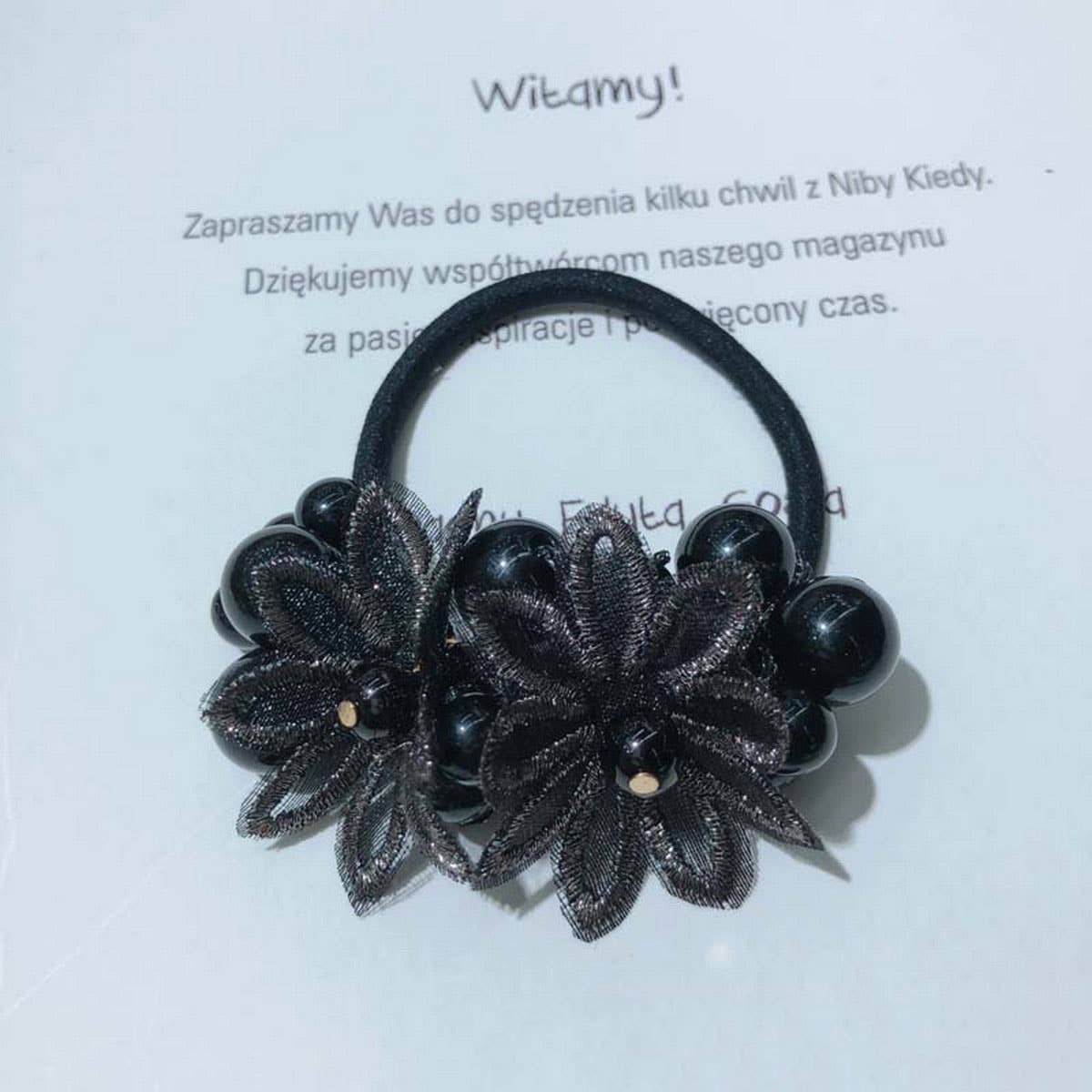 Cute Daisy Pearl Hair Tie Handmade Braided