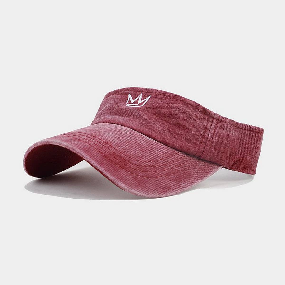 Crown Embroidered Visor Cap - Summer Sun Hat_CWAH3310
