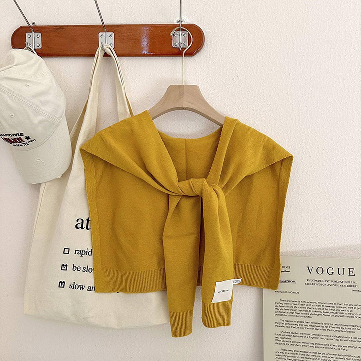 Solid Color Knitted Knotted Shawl??œCasual & Cozy _CWASC0757