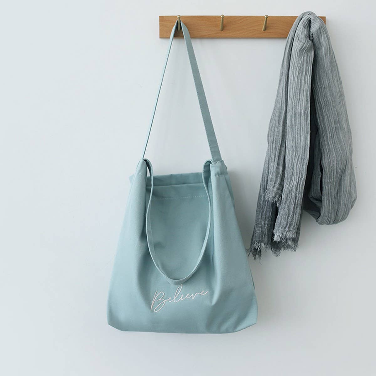 Embroidered Canvas Tote Bag for Women, Large Size_CWAB5625