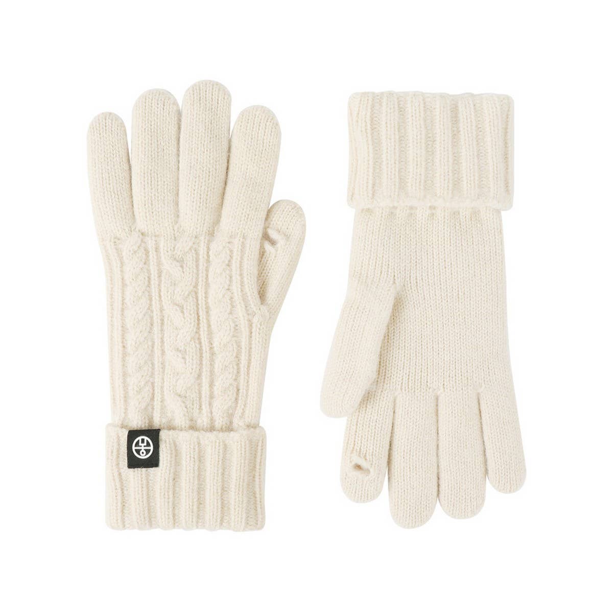 CONTRAST COLOR WOOL KNITTED JACQUARD WARM GLOVES