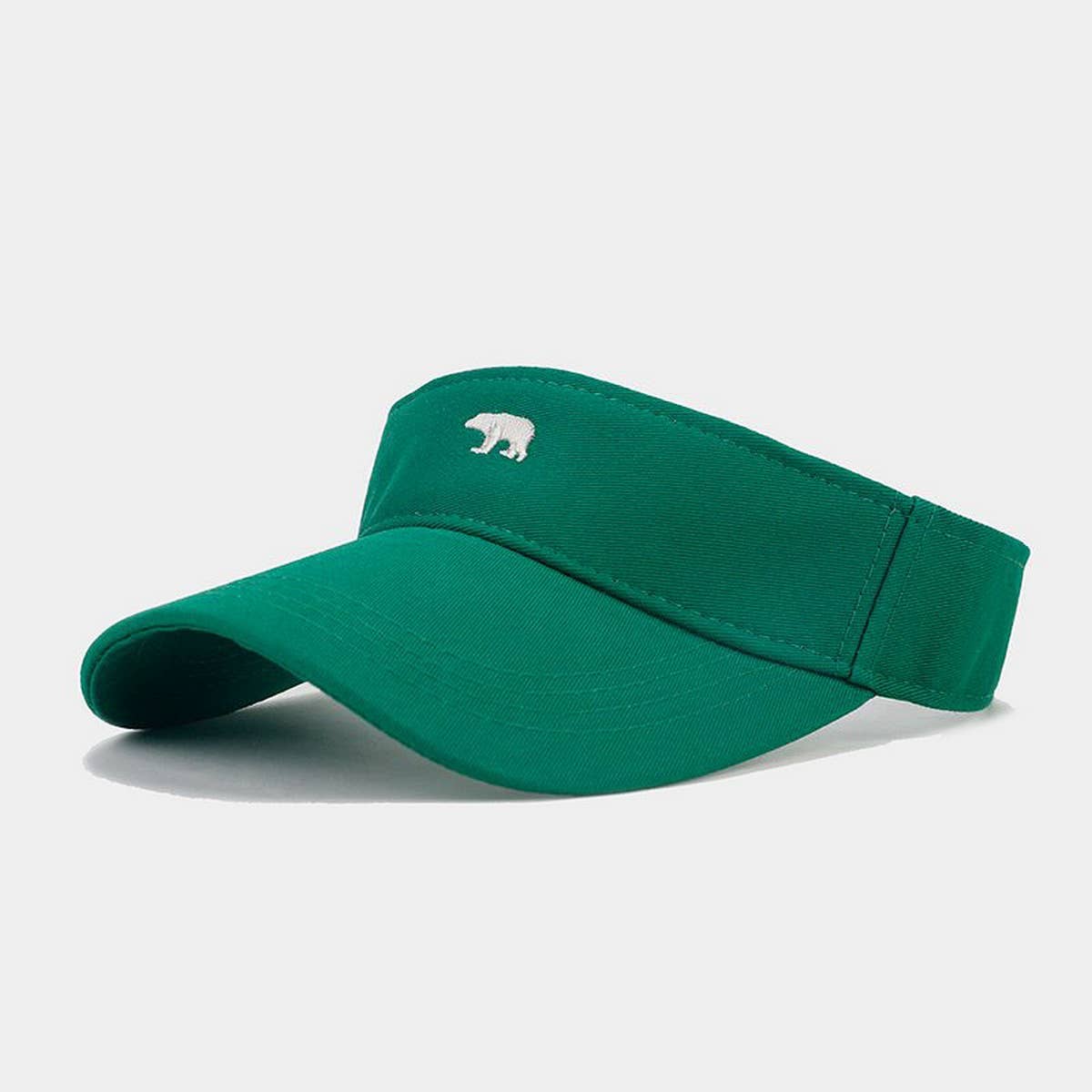 Summer Bear Embroidered Breathable Visor Cap_CWAH3308
