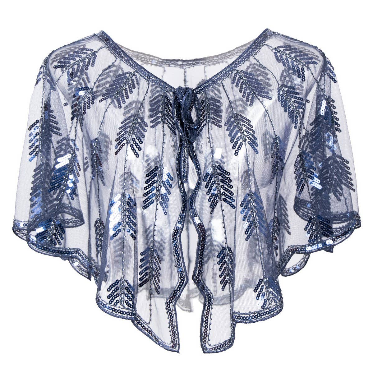 Leaf Sequin Sheer Shawl ??Evening Party Cape_CWMM8961