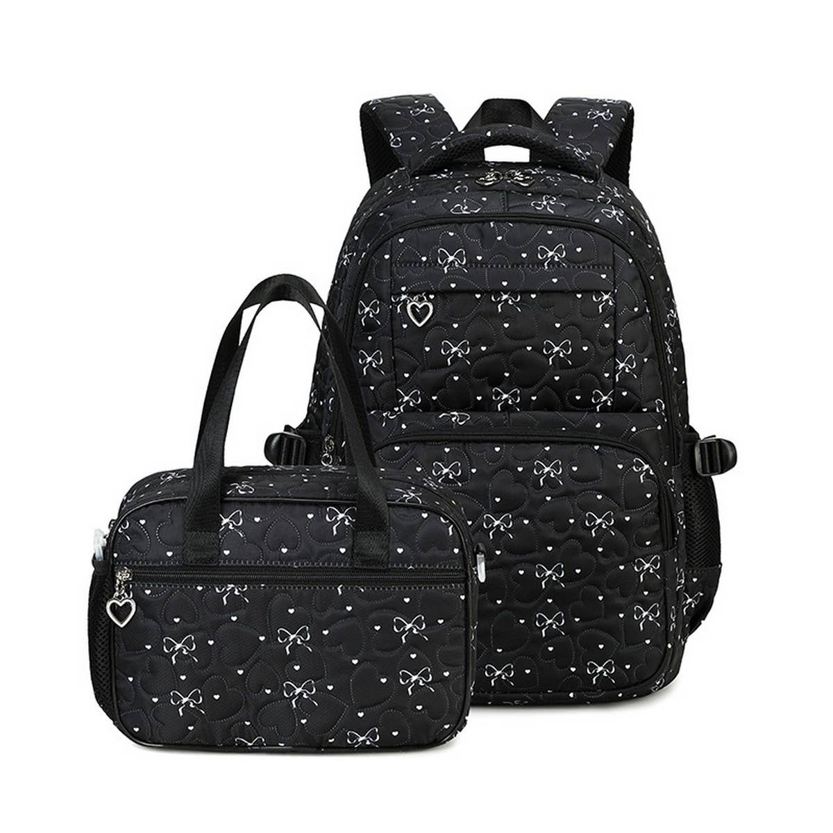 Backpacks for School Girls?“Heart Print 2-Piece Set_CWAB5393