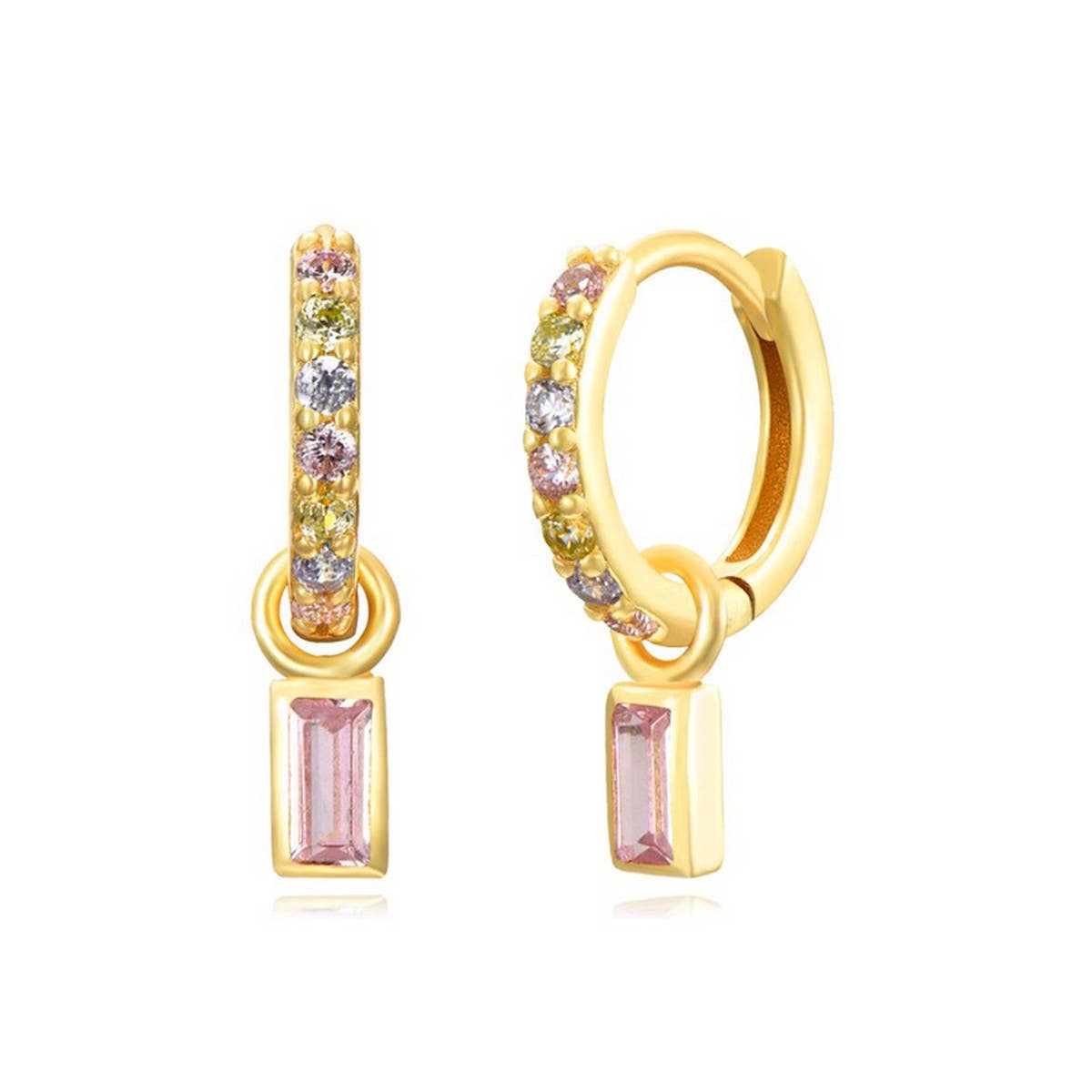 COLORFUL FRENCH TEMPERAMENT GEOMETRIC EARRINGS