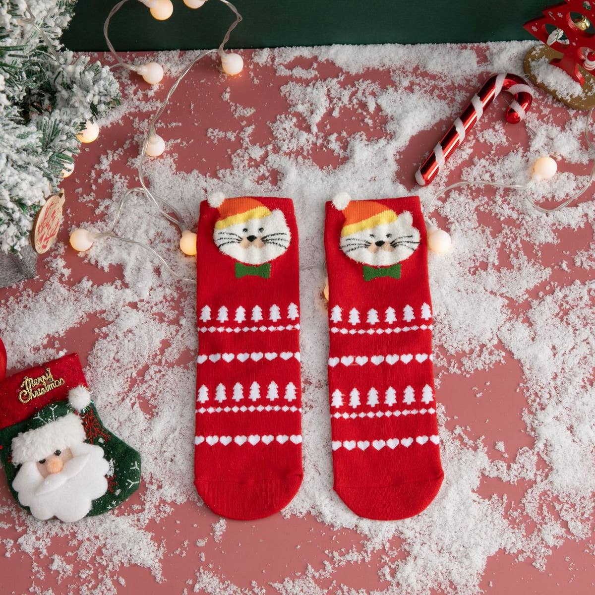 CHRISTMAS SOCKS ELK OLD MAN SOCKS