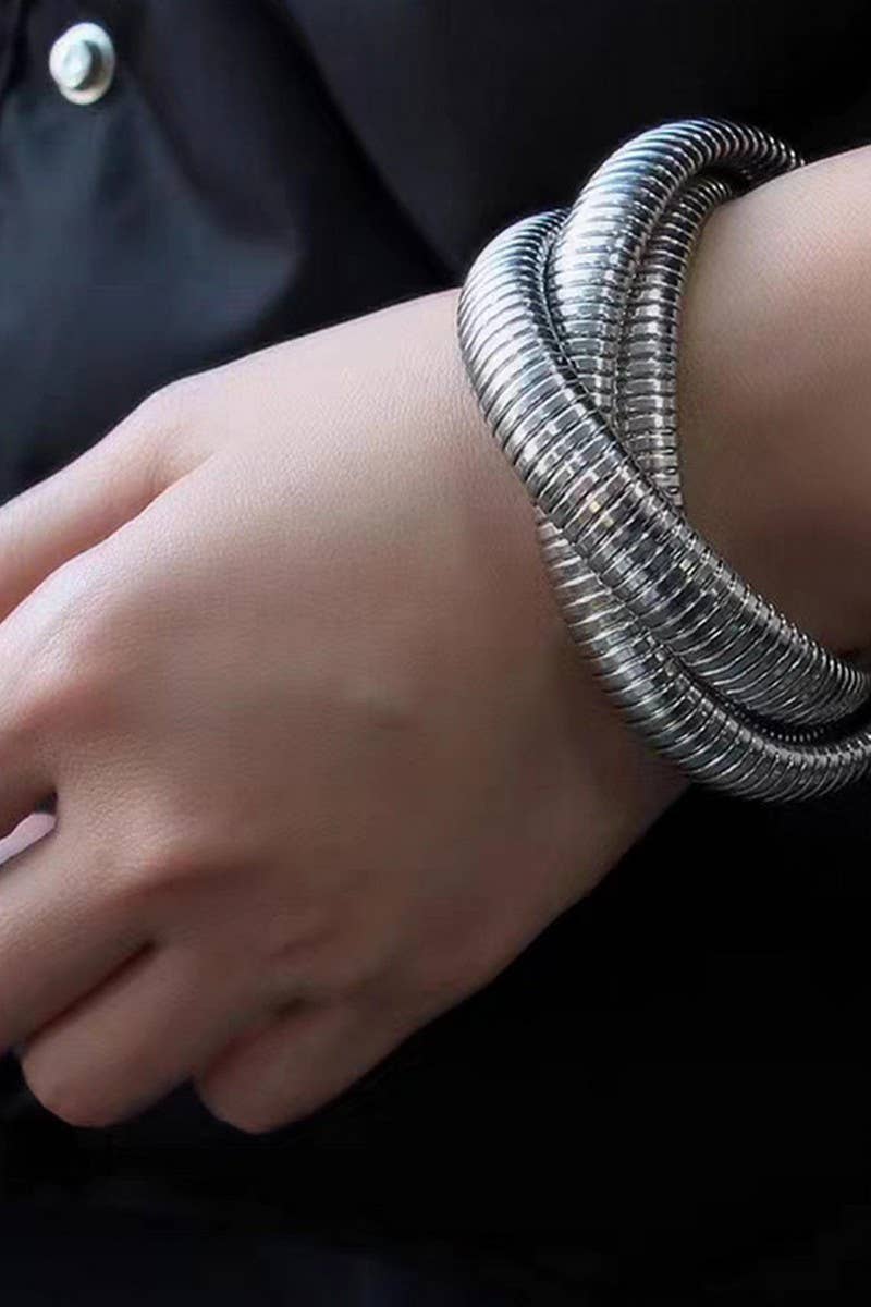 CWAJE1202_INTERWEAVED SNAKE CHAIN BRACELET
