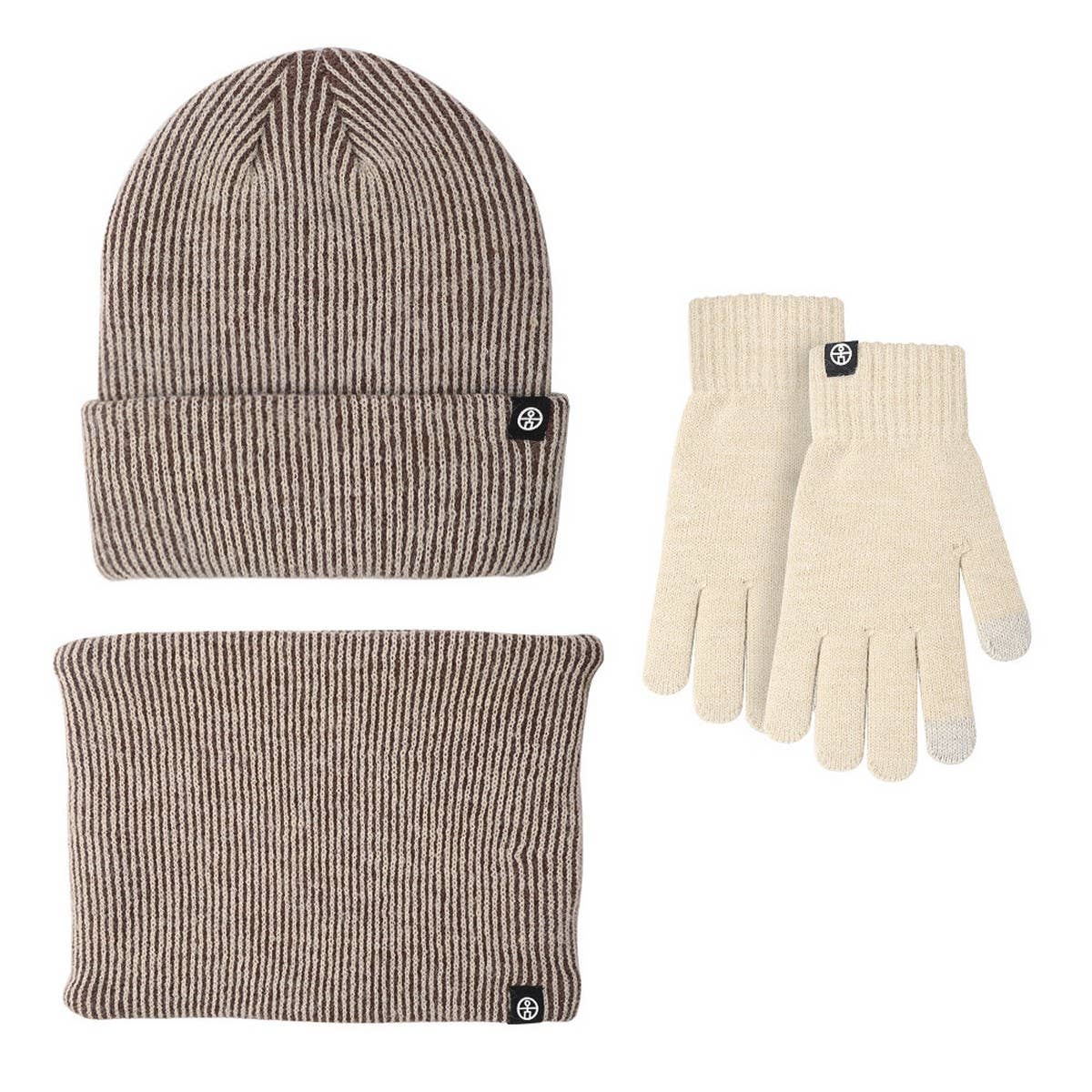 OUTDOOR KNITTED SCARF AND GLOVES THREE-PIECE SET_CWMM2796