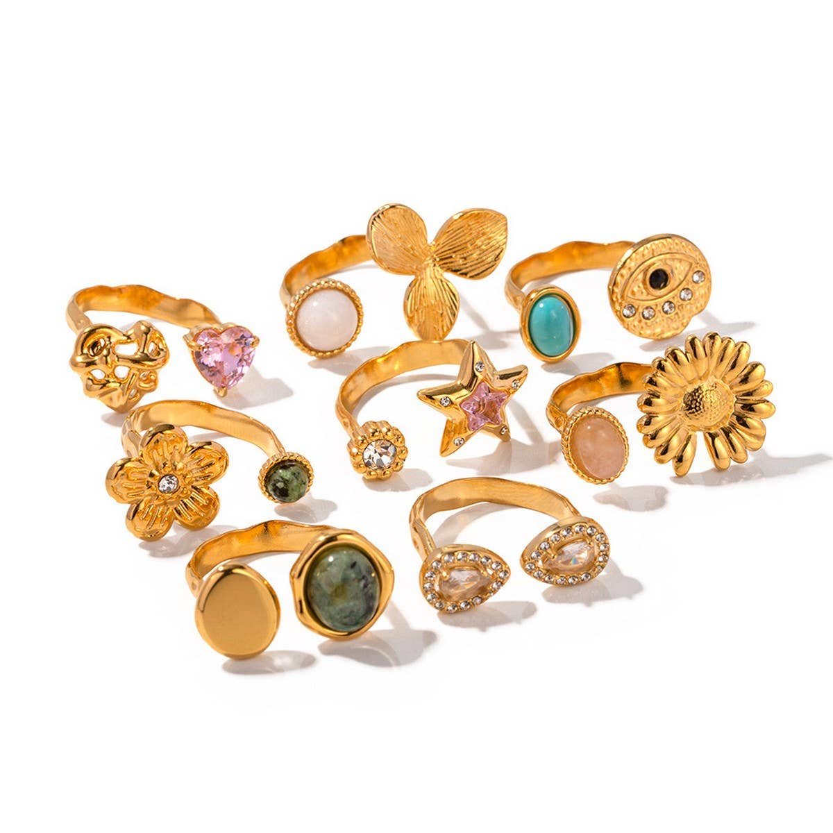 RETRO NICHE HIGH-END OPEN RING_CWAJE1381