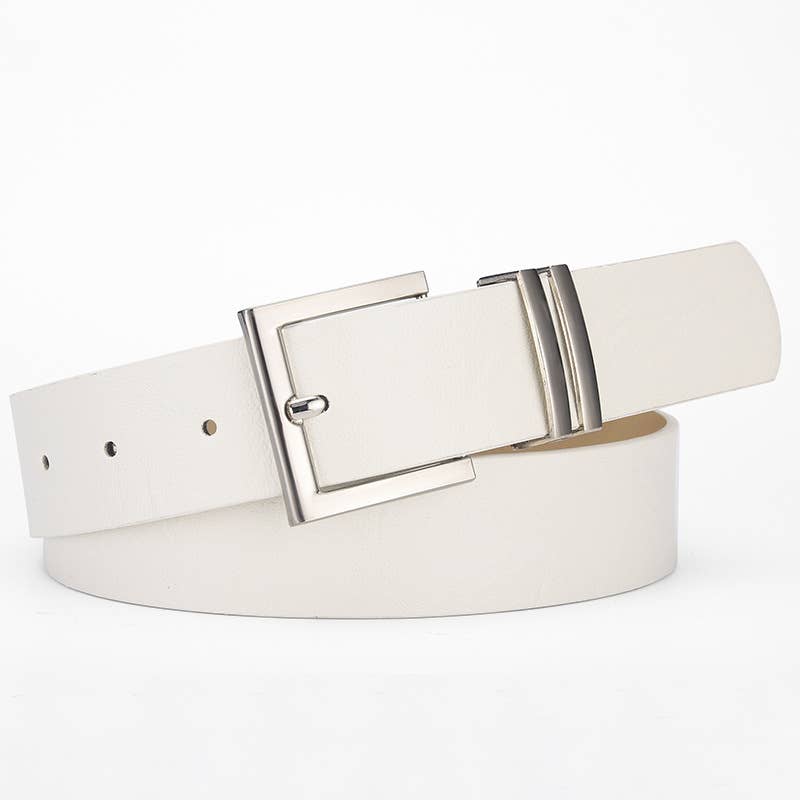 Versatile pink-buckle leopard print belt