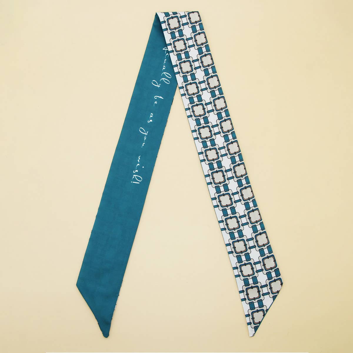 Floral Letter Scarf Hair Tie Ribbon