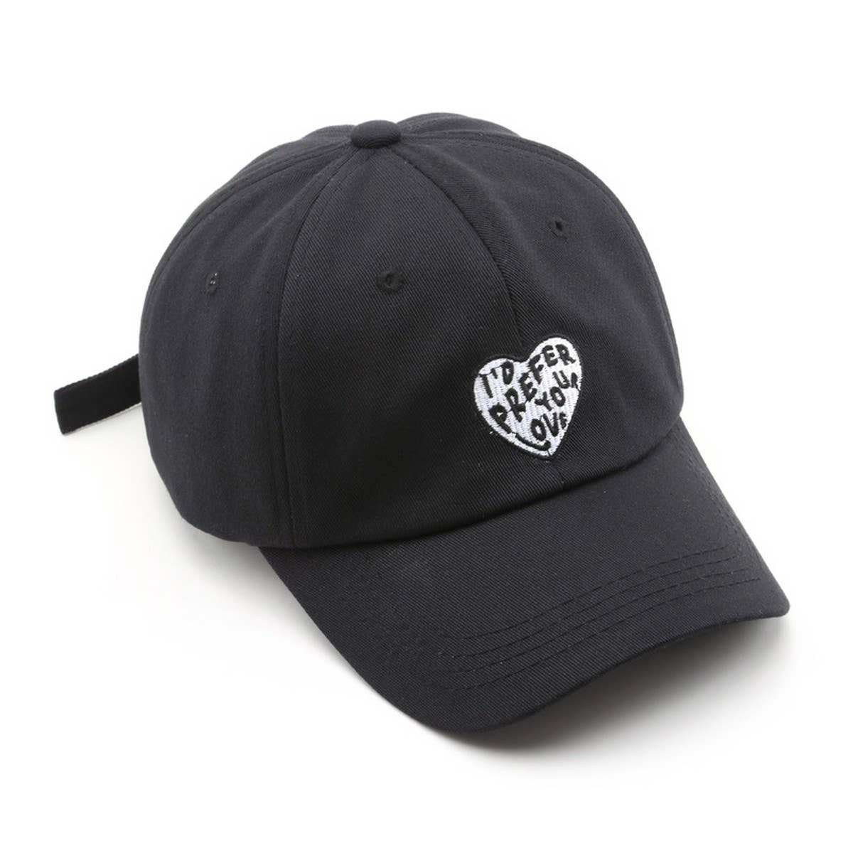 Vintage Heart Embroidered Cotton Baseball Cap CWAH2855