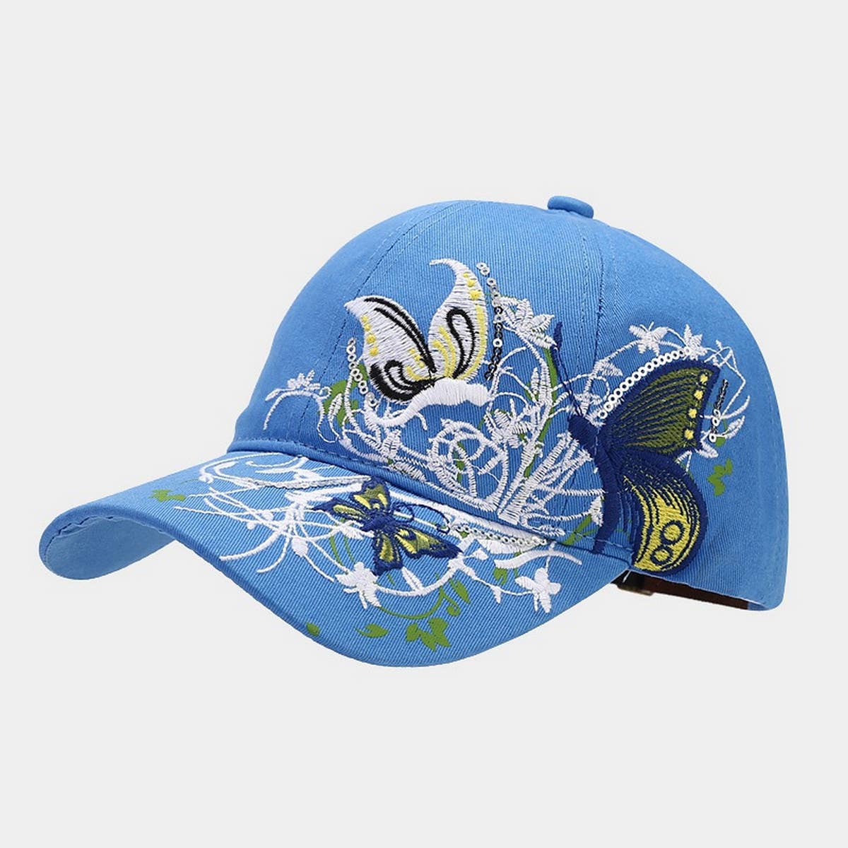 Butterfly Embroidery Baseball Cap, Women?™s Sun Hat CWAH1648