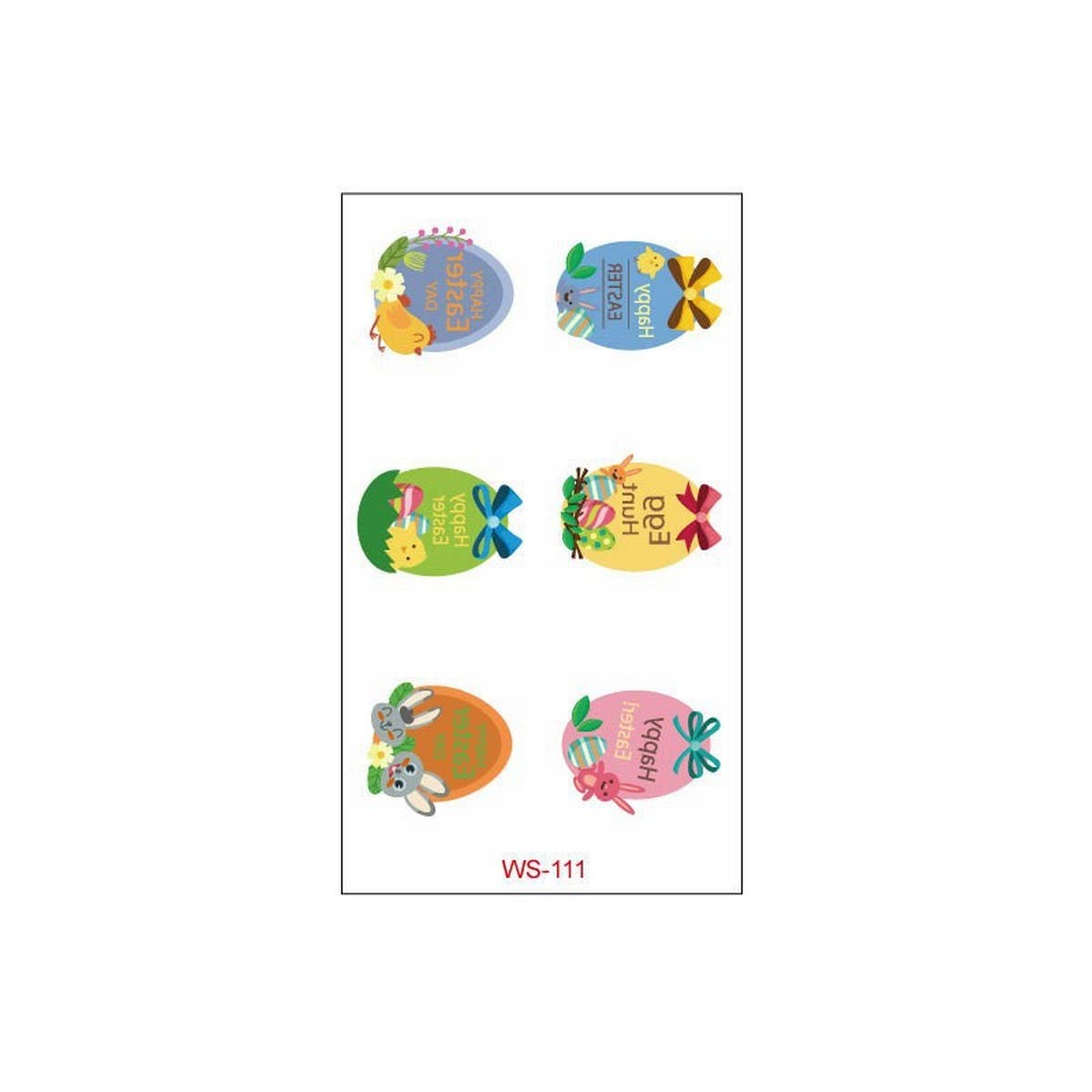 Easter Egg & Bunny Tattoos ? Kids Waterproof Set