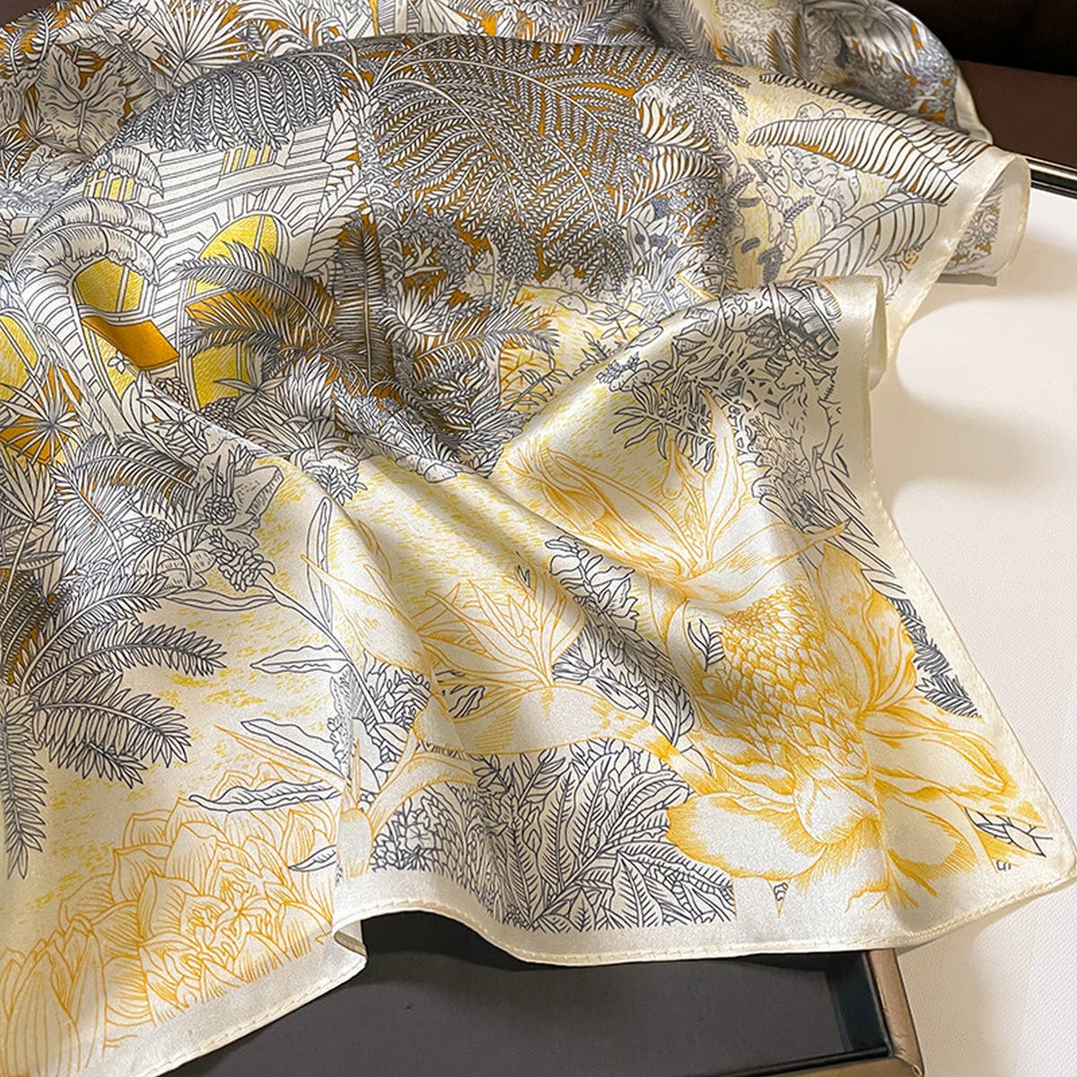 Silk Scarf ? Summer Square Shawl & Headband