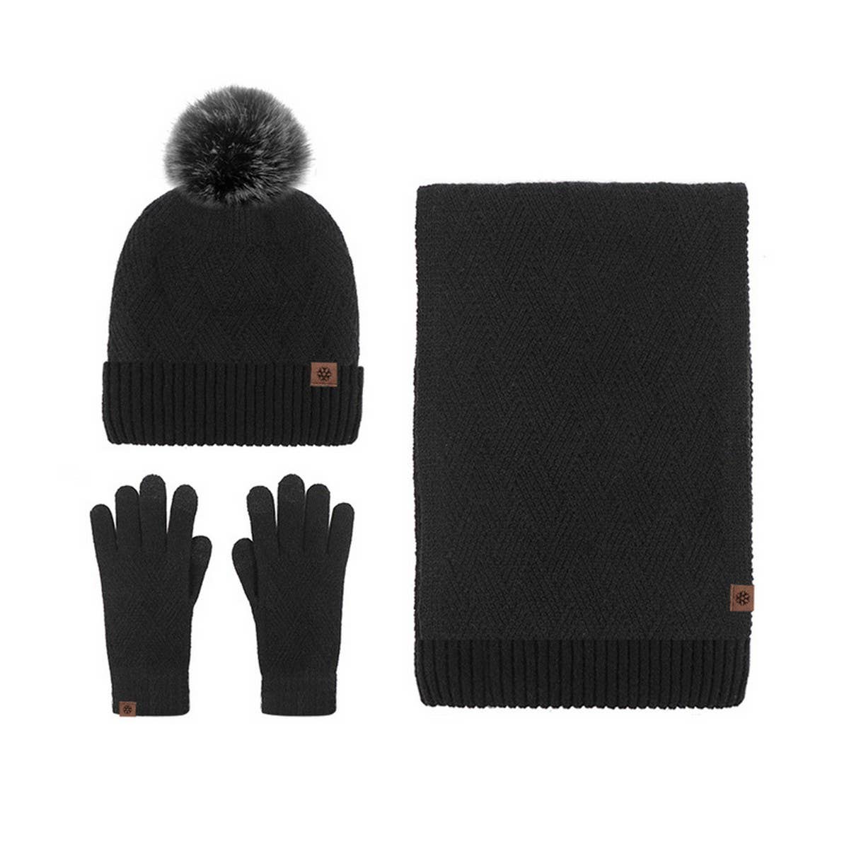 NEW SOLID COLOR WOOL KNITTED WARM THREE-PIECE SUIT_CWMM2776