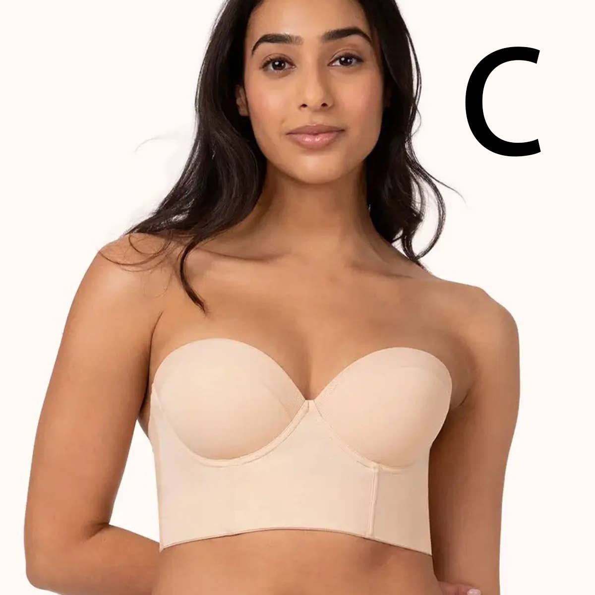 DETACHABLE SHOULDER STRAP BACKLESS TOP bralette-CWMU0045