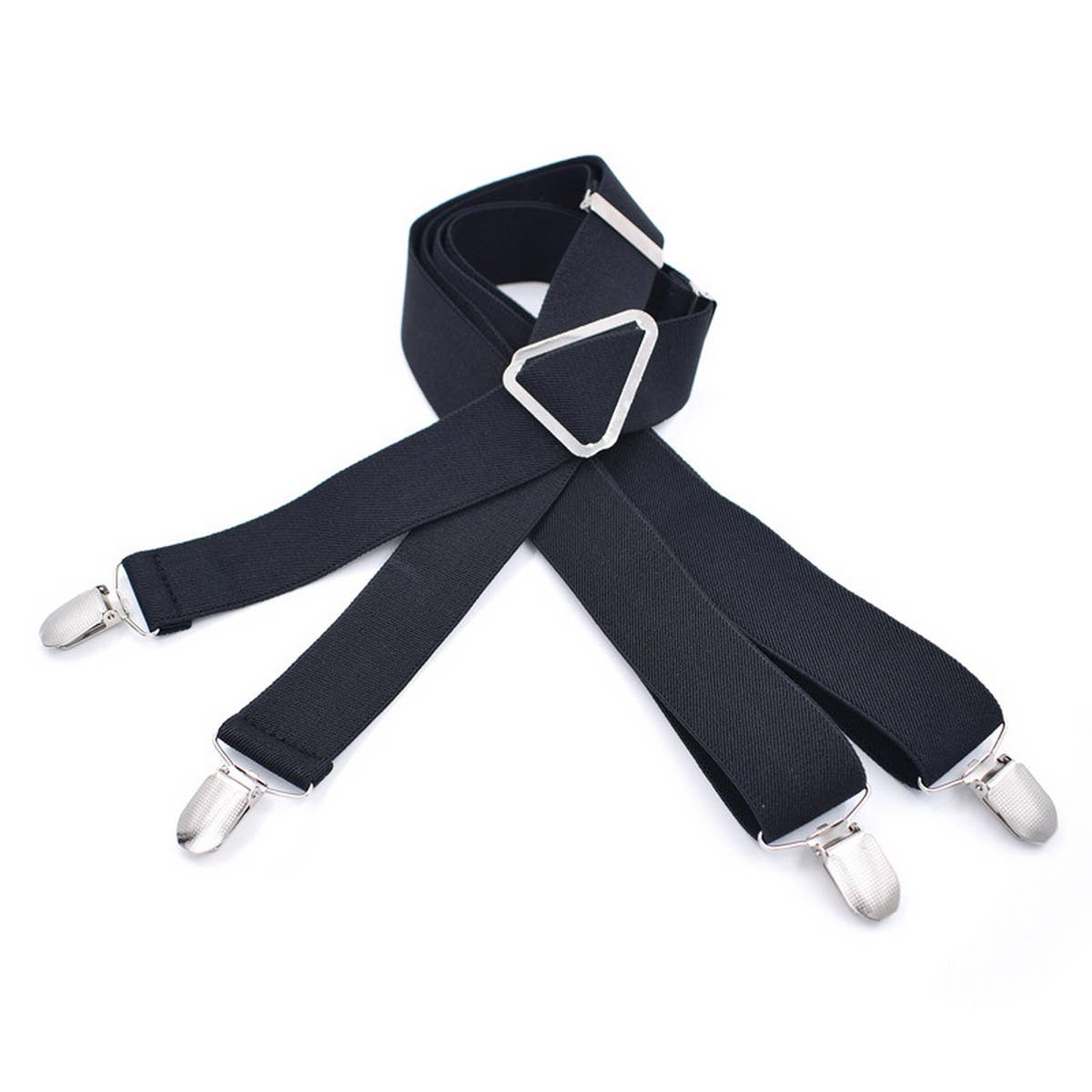 SOLID COLOR ELASTIC ADULT SUSPENDER CLIP_CWMM1110