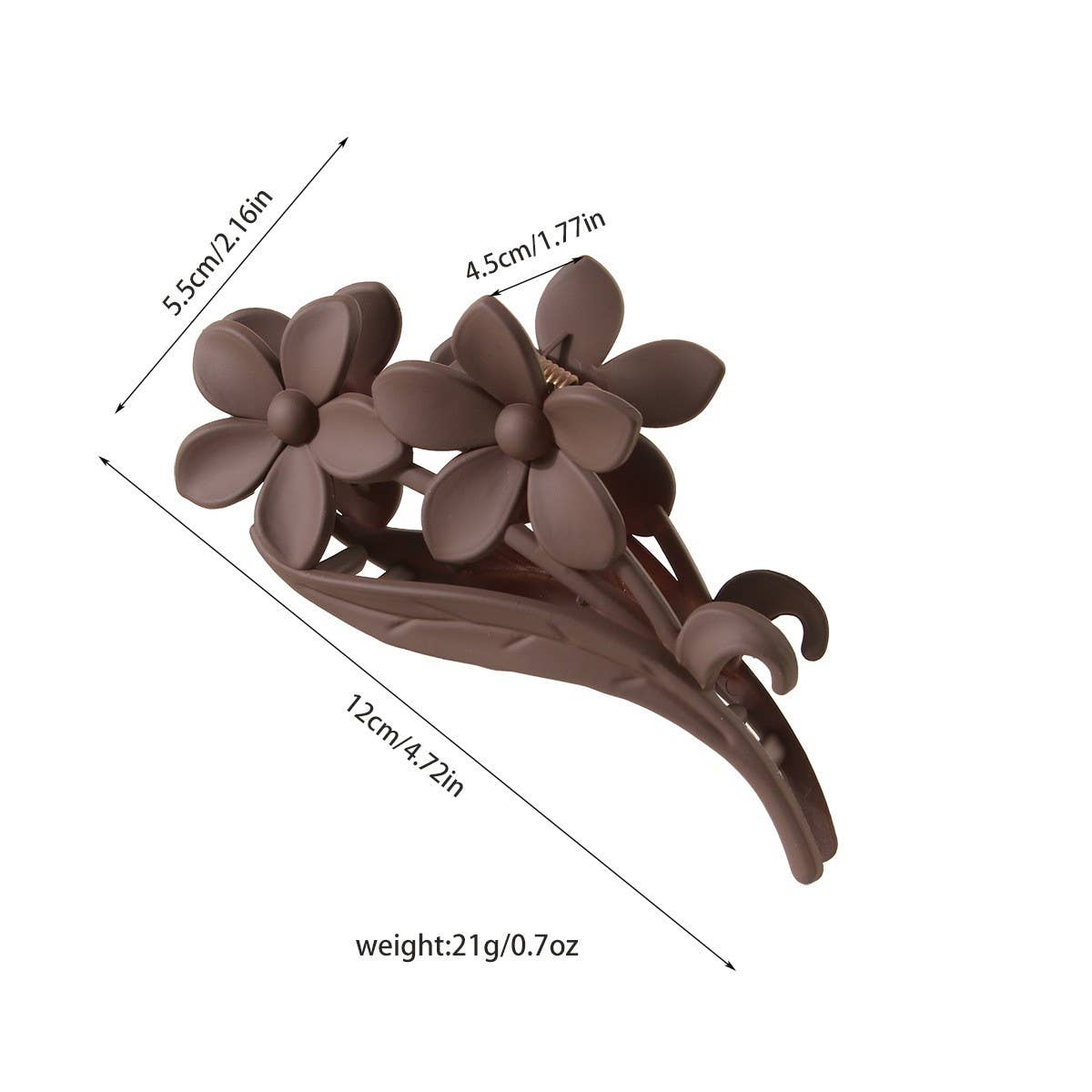 Vintage Floral Hair Claw, Large Chic Back Bun Clip